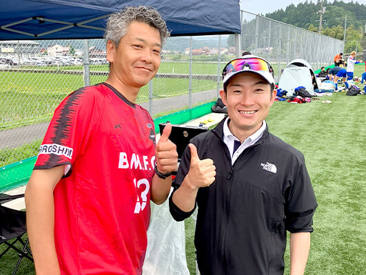 シニアサッカーのトレーナーの院長による スポーツによるお悩みもお任せ